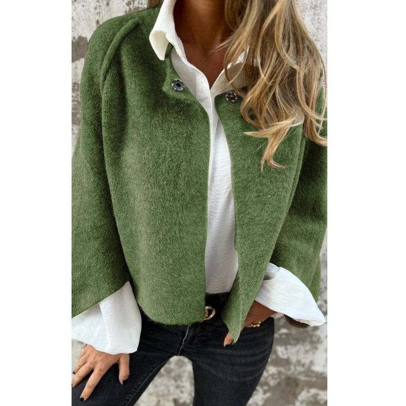 Veste Courte Maille Boutonnée Coupe Décontractée Confort Chic