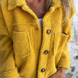 Blød Teddyjakke Casual Komfort Varm Let Stil