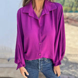 Chemise fluide élégante manches longues style chic