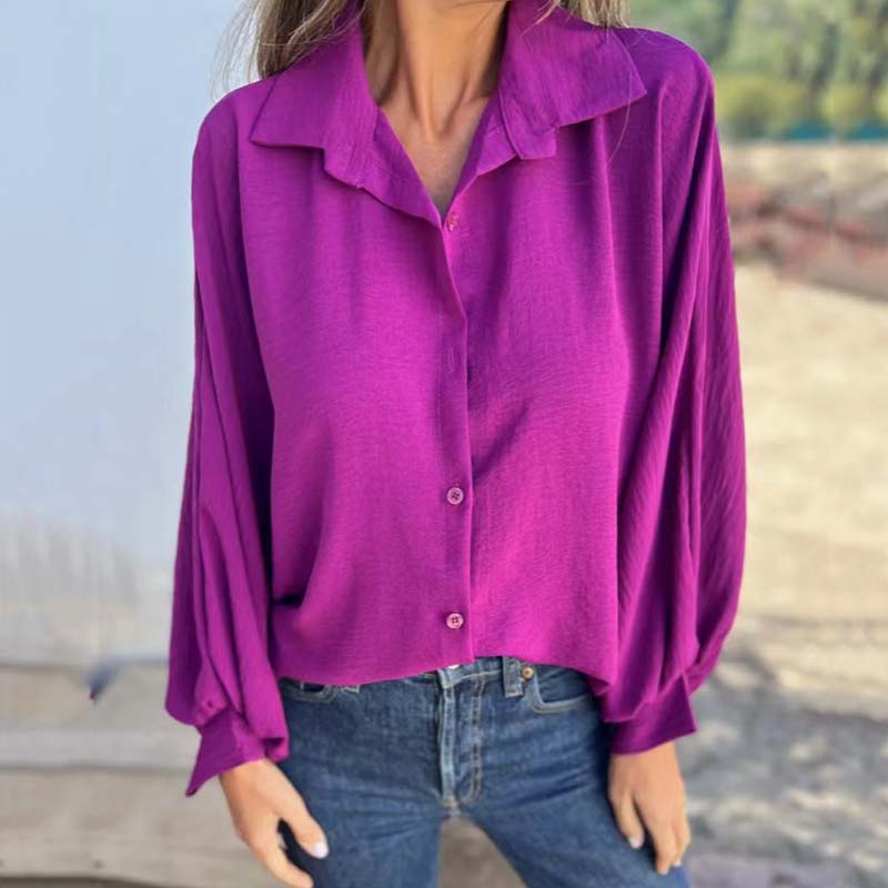 Chemise fluide élégante manches longues style chic
