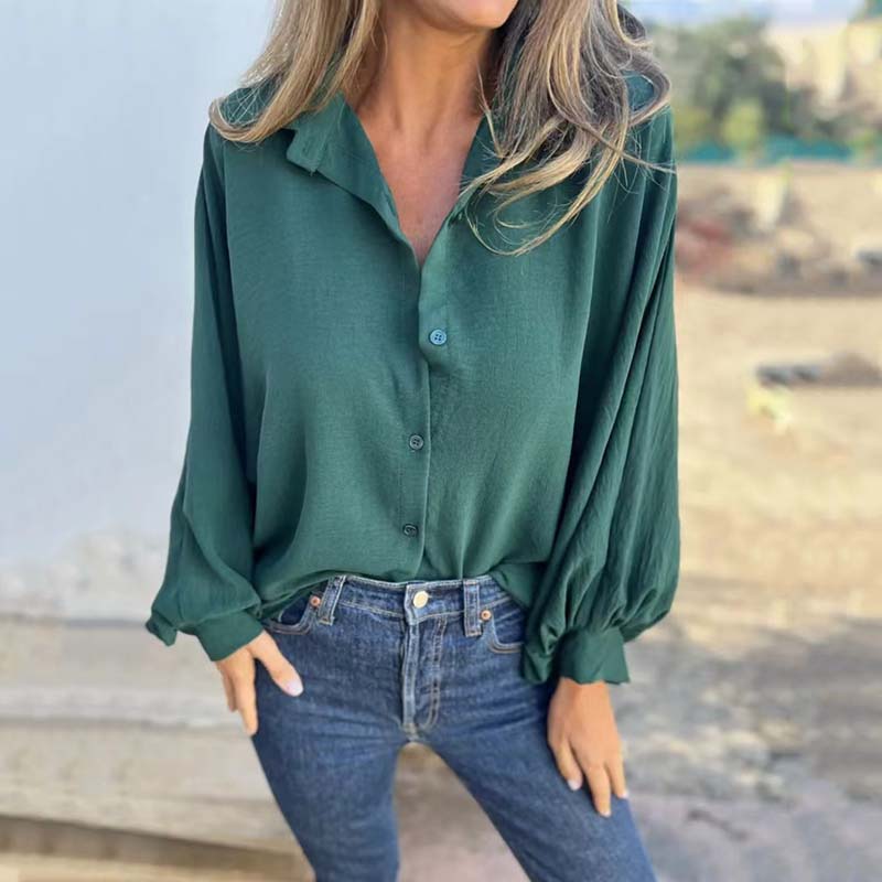 Chemise fluide élégante manches longues style chic