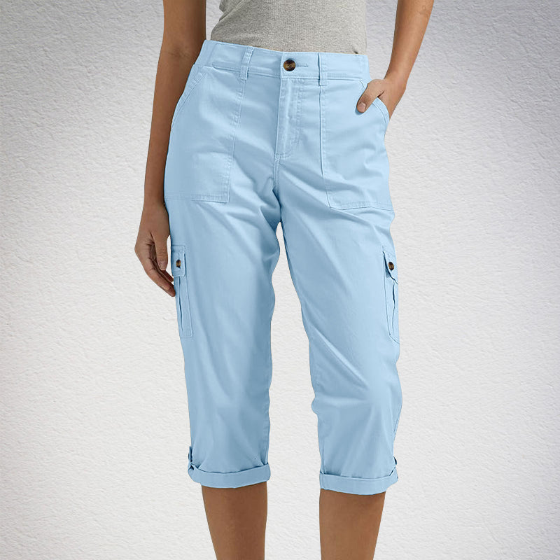 Pantalon Cargo Capri Confort Léger Style Décontracté