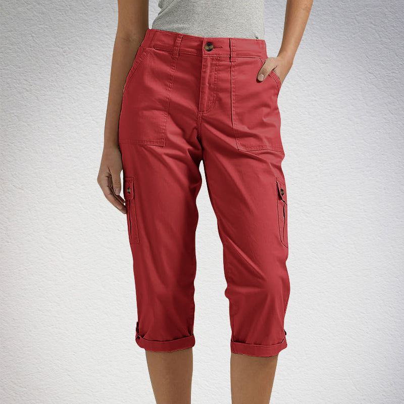 Pantalon Cargo Capri Confort Léger Style Décontracté