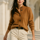 Strik Cardigan Med V-Hals Elegant Casual Komfort Stil