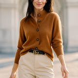 Strik Cardigan Med V-Hals Elegant Casual Komfort Stil