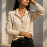 Strik Cardigan Med V-Hals Elegant Casual Komfort Stil