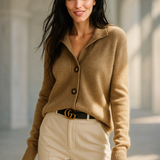 Strik Cardigan Med V-Hals Elegant Casual Komfort Stil