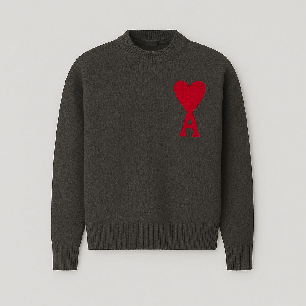 Pull Femme Cœur Lettre Brodé – Sweat Chic Intemporel