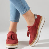 Chaussures femme à enfiler en maille, semelle rembourrée