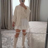 Cardigan Femme Oversize Boutonné Doux