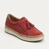 Chaussures femme à enfiler en maille, semelle rembourrée