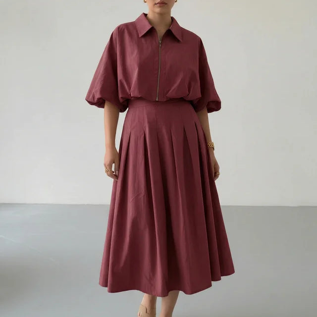 Robe Chemise Midi Ceinturée Coupe Fluide Élégance Classique