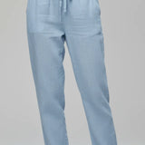 Pantalon Léger Taille Élastique Coupe Droite Confort Été