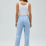 Pantalon Léger Taille Élastique Coupe Droite Confort Été