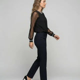 Blouse Transparente Manches Voile Élégance Soirée Chic