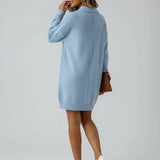 Robe Pull Col Polo Coupe Ajustée Élégance Confort