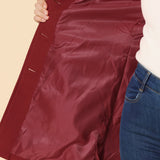 Trench-coat long femme cintré à simple boutonnage