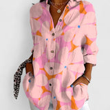 Chemise Patchwork Fleurie à Manches Retroussées