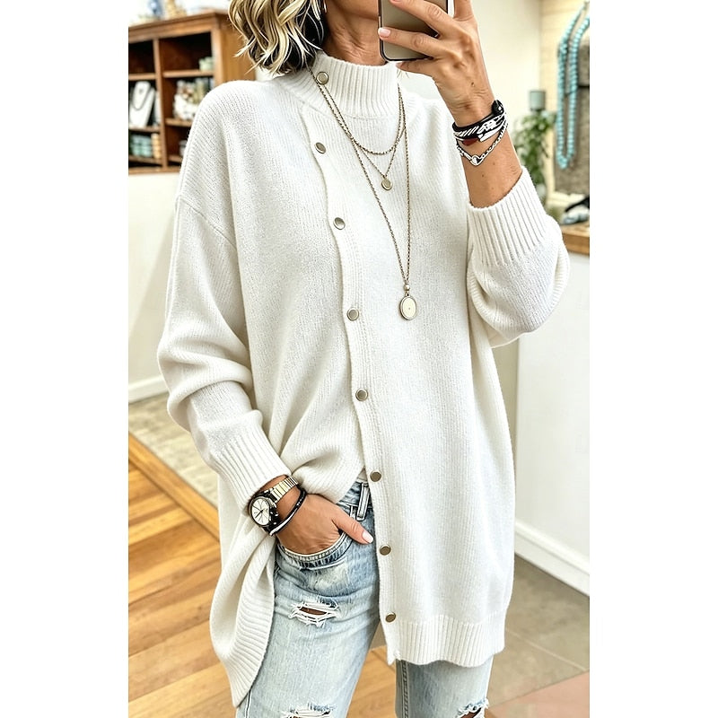 Cardigan Automne Blanc Femme Intemporel
