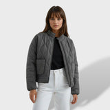 Veste Oversize Hivère Légère Gris Femme