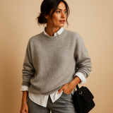 Pull Femme Col Rond Classique – Maille Douce Élégante