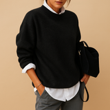 Pull Femme Col Rond Classique – Maille Douce Élégante