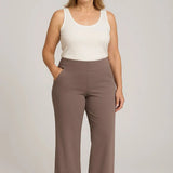 Pantalon Femme Large à Taille Élastiquée