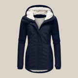 Veste à capuche doublée polaire zippée pour femme