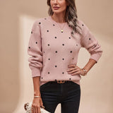 Pull Côtelé Automne Vert Femme