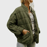 Veste matelassée zippée oversize à col montant