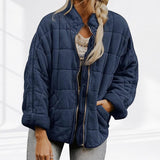 Veste matelassée zippée oversize à col montant