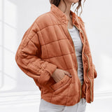 Veste matelassée zippée oversize à col montant