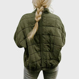 Veste matelassée zippée oversize à col montant