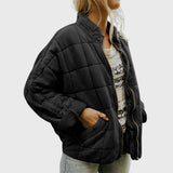 Veste matelassée zippée oversize à col montant