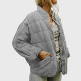 Veste matelassée zippée oversize à col montant