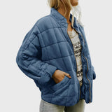 Veste matelassée zippée oversize à col montant