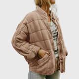 Veste matelassée zippée oversize à col montant