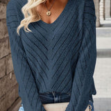 Pull Ample Automne Bleu Marine Femme