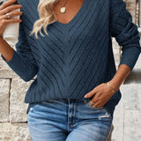 Pull Ample Automne Bleu Marine Femme
