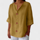 Chemise Ample Boutonnée à Manches Courtes