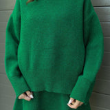 Ensemble Maille Oversize Pull Long Jupe Assortie Style Cocooning Chic