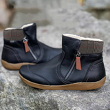 Bottines Zippées Casual au Style Vintage