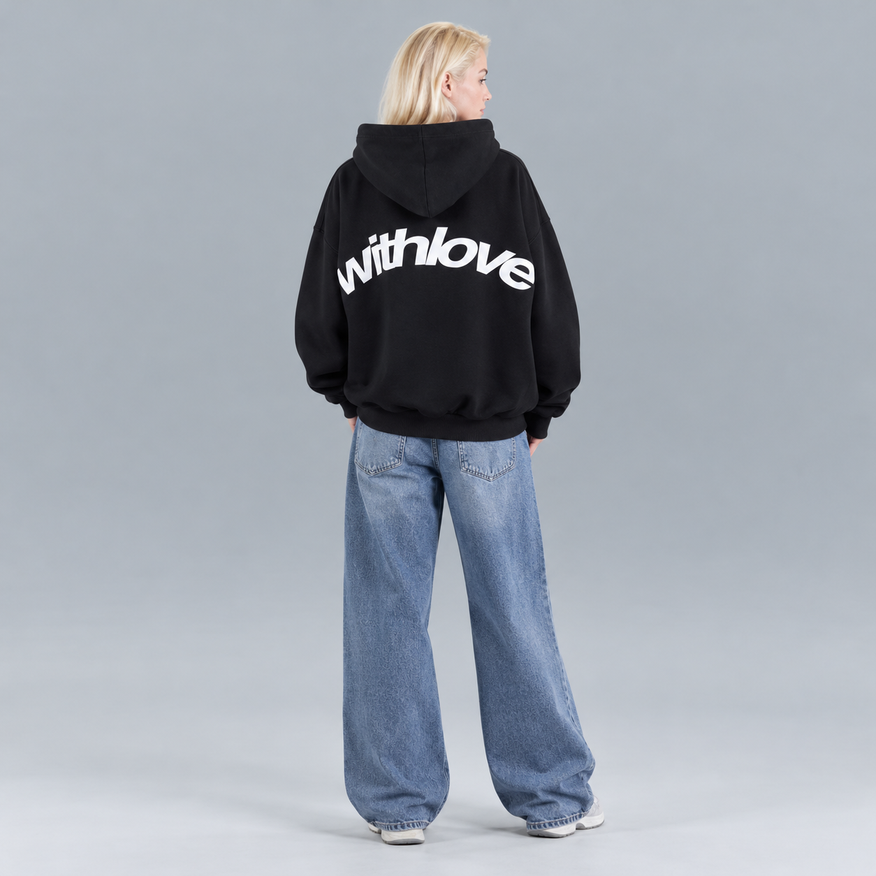 Hoodie Oversize Femme With Love - Sweat Streetwear